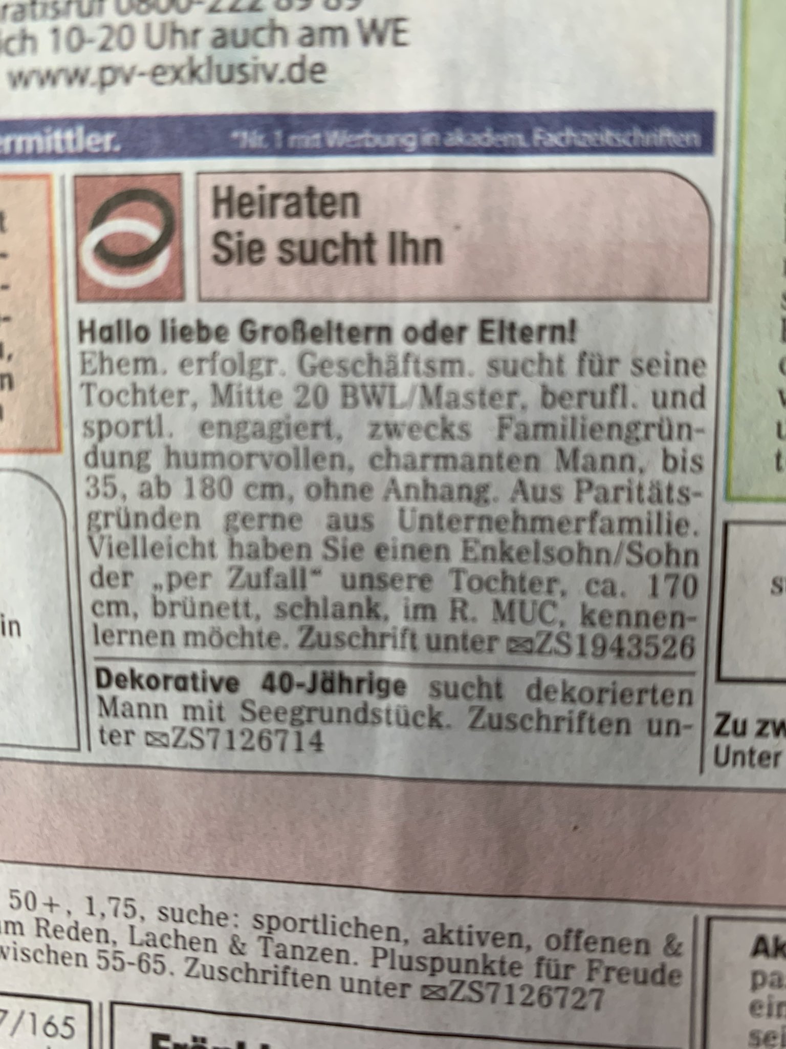 Sie sucht ihn zum heiraten