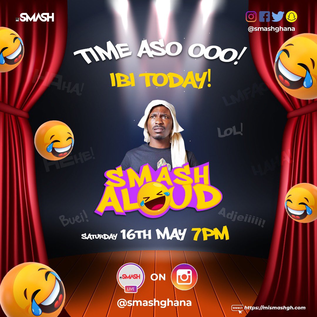 smashghana's tweet photo. It’s on tonight! 7pm Sharp on @smashghana’s Instagram Live. Don’t miss this! https://t.co/OsIhBMJprR