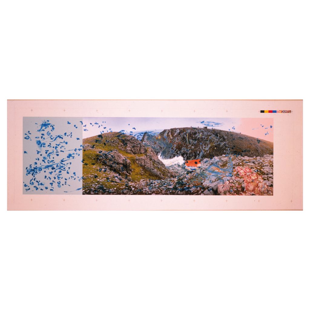 mao_gallery's tweet photo. Viral Landscapes by #HelenChadwick at MAO in 1989. Photos of the coast layered with microscopic patterns of human cells, colour-washed by the sea. Chadwick suggests an analogy between the body and nature, ecological pollution and human sickness. Read more on Instagram #MAOarchive https://t.co/RfmtTtVHY2