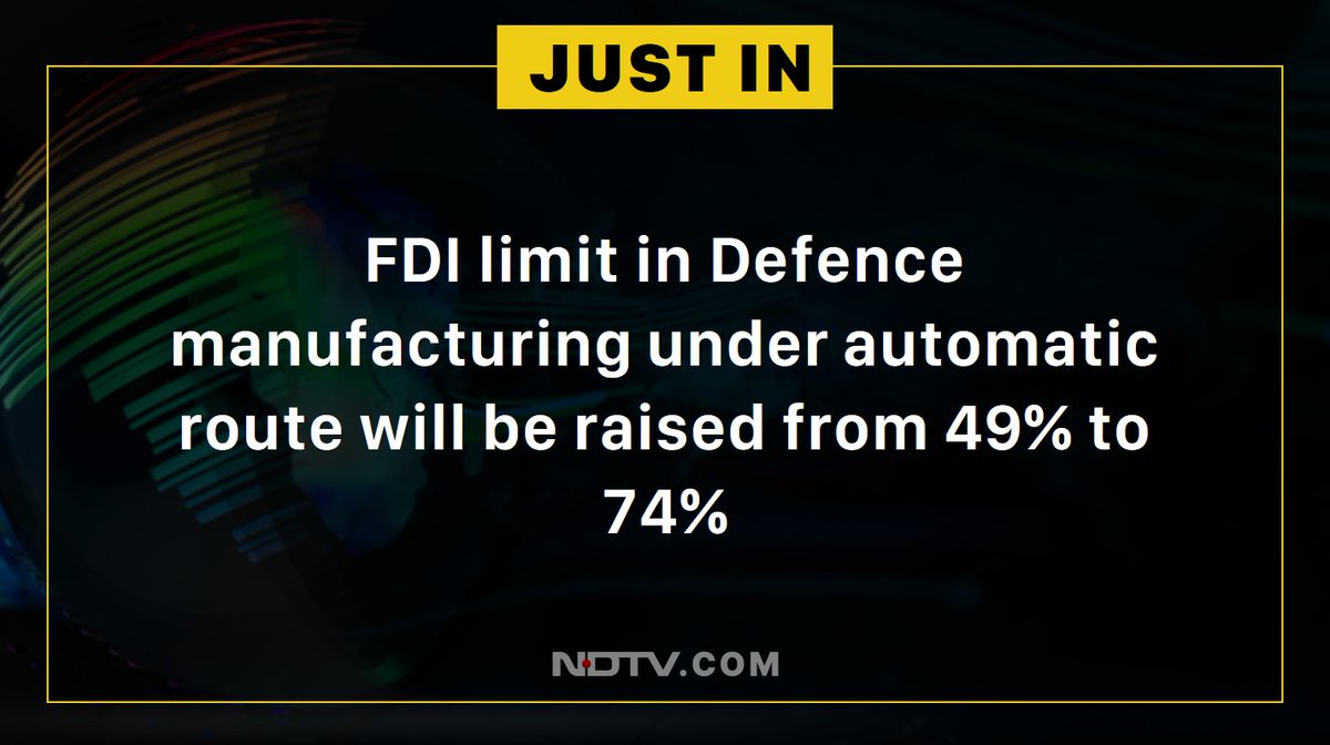 ndtv's tweet photo. #NirmalaSitharaman #DefenceManufacturing https://t.co/9EYvm96YRy