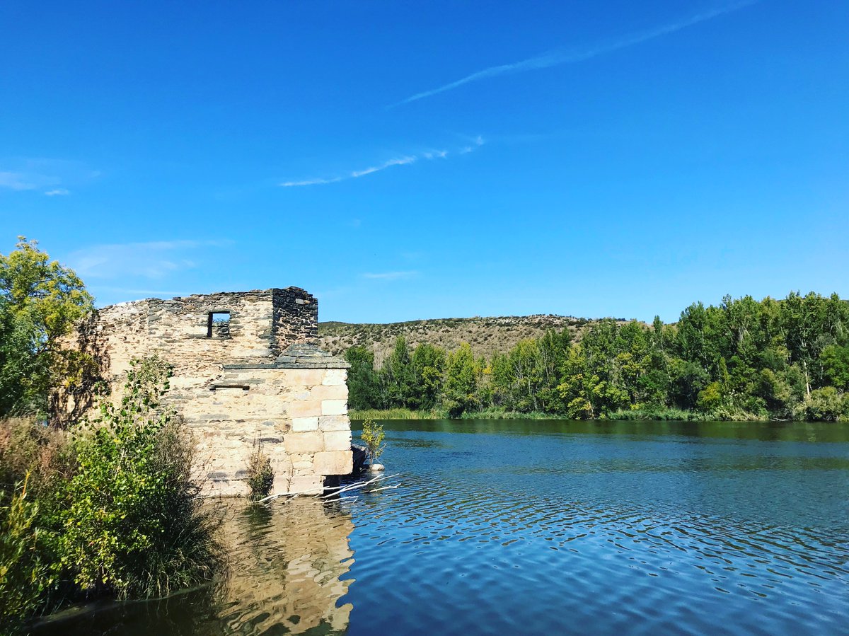 gagoruiz's tweet photo. Pasando Carrascal, llegamos a Congosta, dónde el río se encaja y comienzan #LosArribes. Las Aceñas de #Congosta (o lo que queda de ellas) fueron propiedad del Cabildo (como #Olivares y #Pinilla). Hoy en día solamente vemos el resto de la primera, cosas de hacer embalses. https://t.co/oFHCZutOgx
