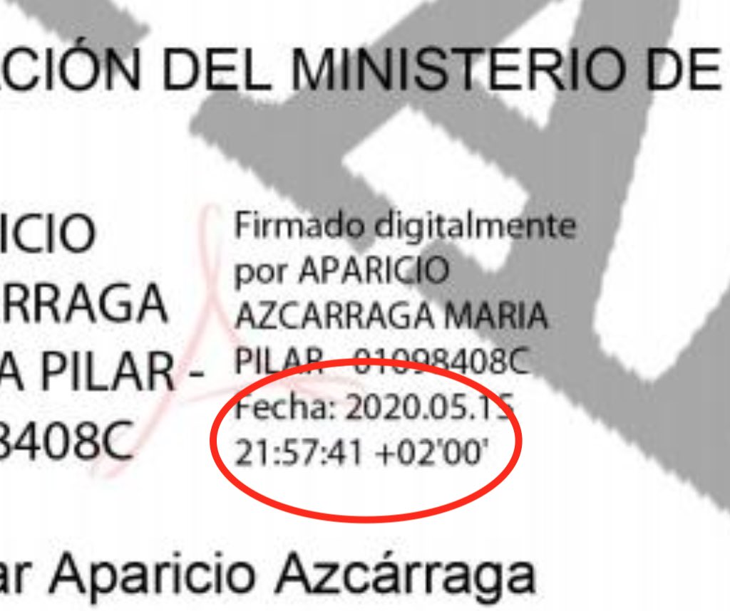 chemadepablo's tweet photo. 6/ Pero resulta que se firmó a las 21:57 horas. https://t.co/0Wq7vRFeAT