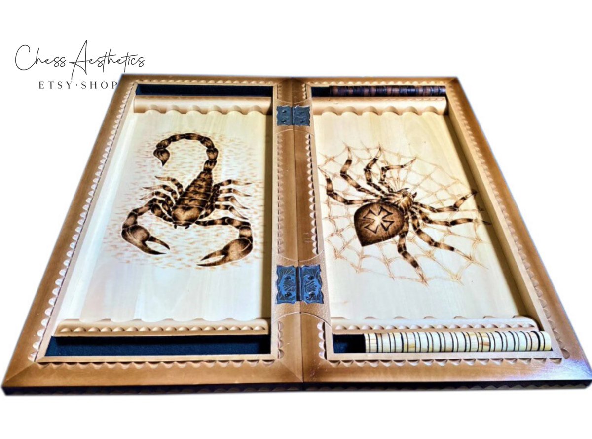 AestheticsChess's tweet photo. Large wood carve backgammon set | Unique handmade Backgammon
https://t.co/9RG6K56YnC

#backgammonset #backgammonboard #backgammonwood #backgamon #luxurybackgammon #exclusivebackgammon #largebackgammon #scorpiobackgammon #backgammon #spider #scorpio #giftfordad #giftidea #gifts https://t.co/dvInUHGF9l