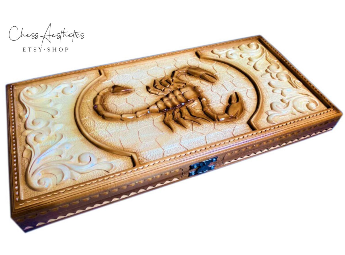 AestheticsChess's tweet photo. Large wood carve backgammon set | Unique handmade Backgammon
https://t.co/9RG6K56YnC

#backgammonset #backgammonboard #backgammonwood #backgamon #luxurybackgammon #exclusivebackgammon #largebackgammon #scorpiobackgammon #backgammon #spider #scorpio #giftfordad #giftidea #gifts https://t.co/dvInUHGF9l