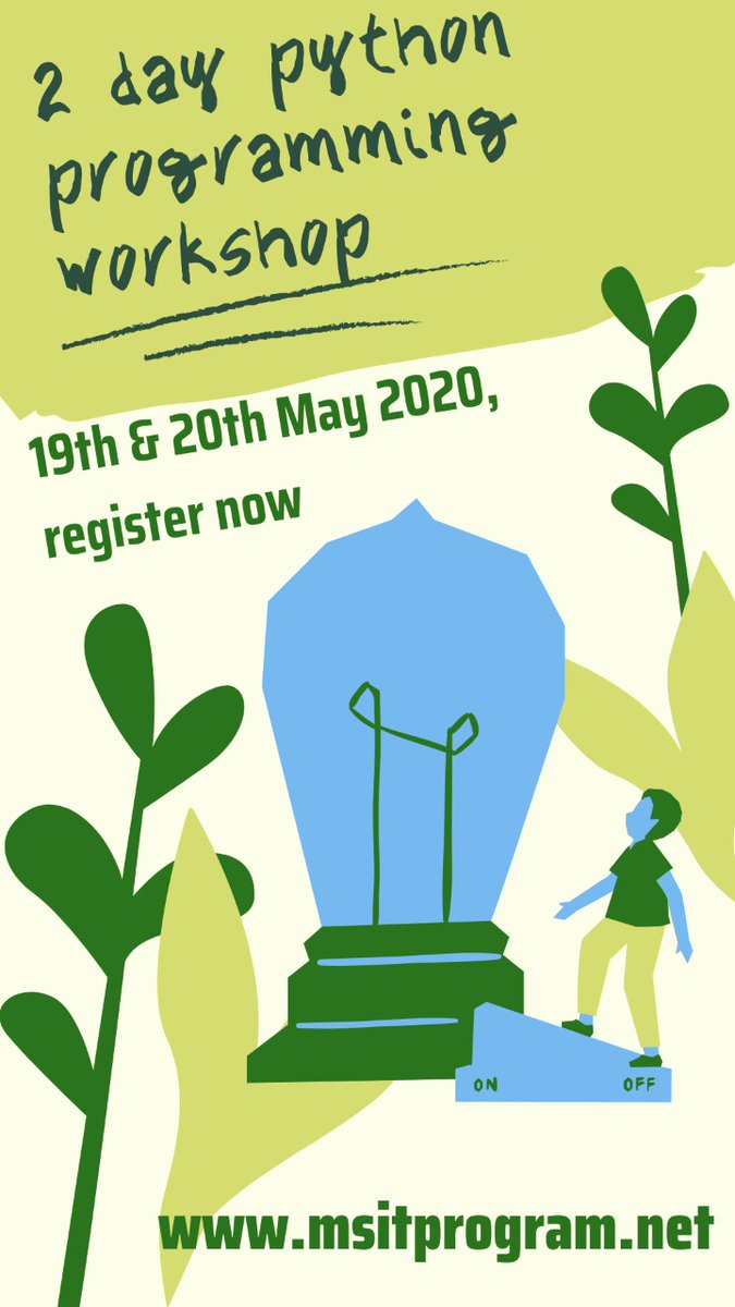 msit_official's tweet photo. Are you excited to know about programming? Then, register for a "2 Day Python Programming Workshop" on 19 &amp; 20th May 2020. Magnify your programming skills with an expert. Hurry up, register now. #pythonworkshop  #programmingskills #esession #learnandgrow #elearning https://t.co/oQjySXEvrZ