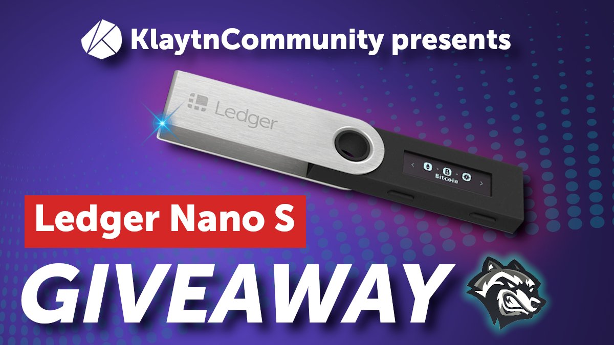 ScottLEOWarrior's tweet photo. 🔥Ledger Nano S Wallet #GiveAway 🔥

💰Winner may also choose $65 in $BTC or $ETH 💸

👉Rules
1. Follow @KlaytnCommunity &amp; myself
2. Like &amp; Retweet

🏆 Random winner picked in 48h
#KlaytnCommunity @klaytn_official https://t.co/kNasXcAUJZ