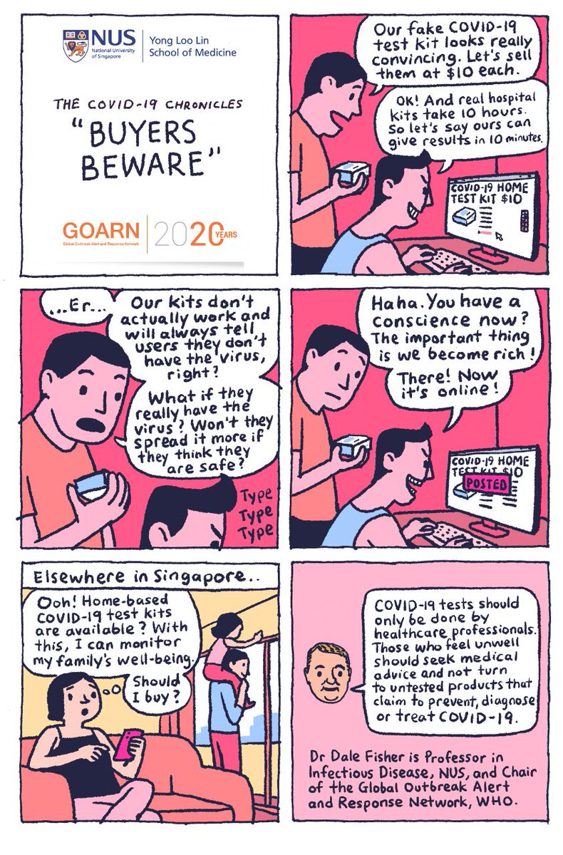 NUSMedicine's tweet photo. Stay vigilant and don't fall for scams! #TrialledAndTested: COVID-19 tests should only be done by healthcare professionals. 🏥
#COVID19Chronicles #NUSMedicine #COVID19 #Coronavirus https://t.co/GJUqGMh6fT