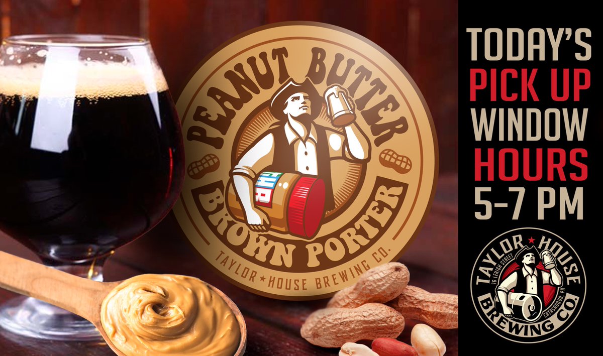 TaylorHouseBrew's tweet photo. Peanut Butter Porter has been restocked on the Brew Store. Today's Pick Up Window hours are 5-7pm.
Order Online at https://t.co/0qhCwrRQDw
#BeerThePeople #YesWeCAN https://t.co/U2OrnLe2OP