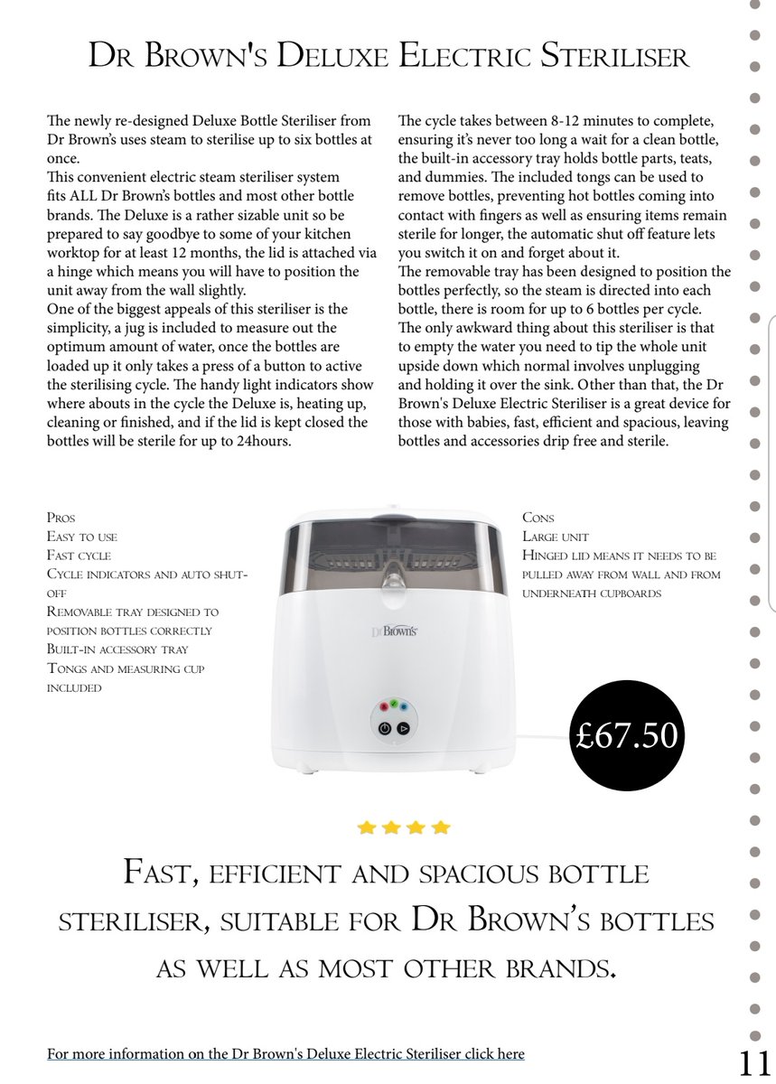 Dr.Brown's Deluxe Electric Steriliser.
find the full review at thereviewsmiths.com 
photo credit <a href="/drbrownsuk/">Dr Browns</a> #reviewmagazine #reviews #review #reviewers #productreviews #productreview #productsthatwork #onlinemagazine #onlinereview #onlinereviews