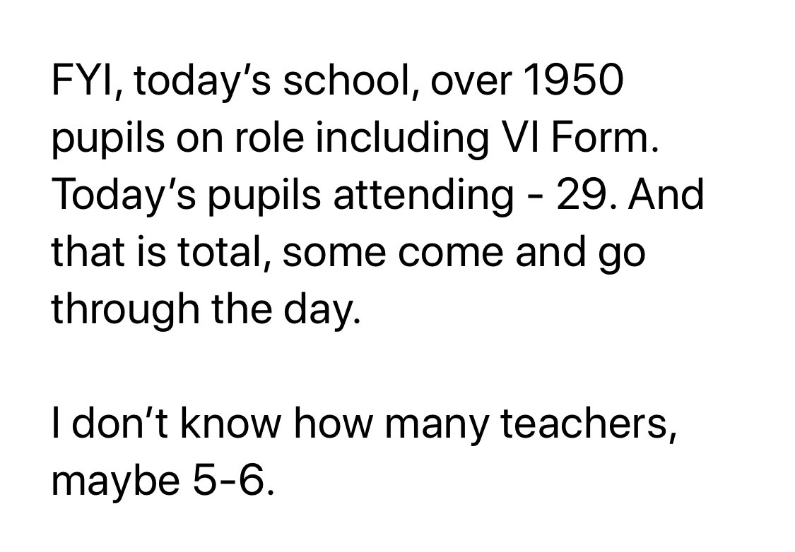 KTHopkins's tweet photo. Reality of how many teachers /kids are showing up in one school; #getbacktoclass https://t.co/cIfvb5iTXH