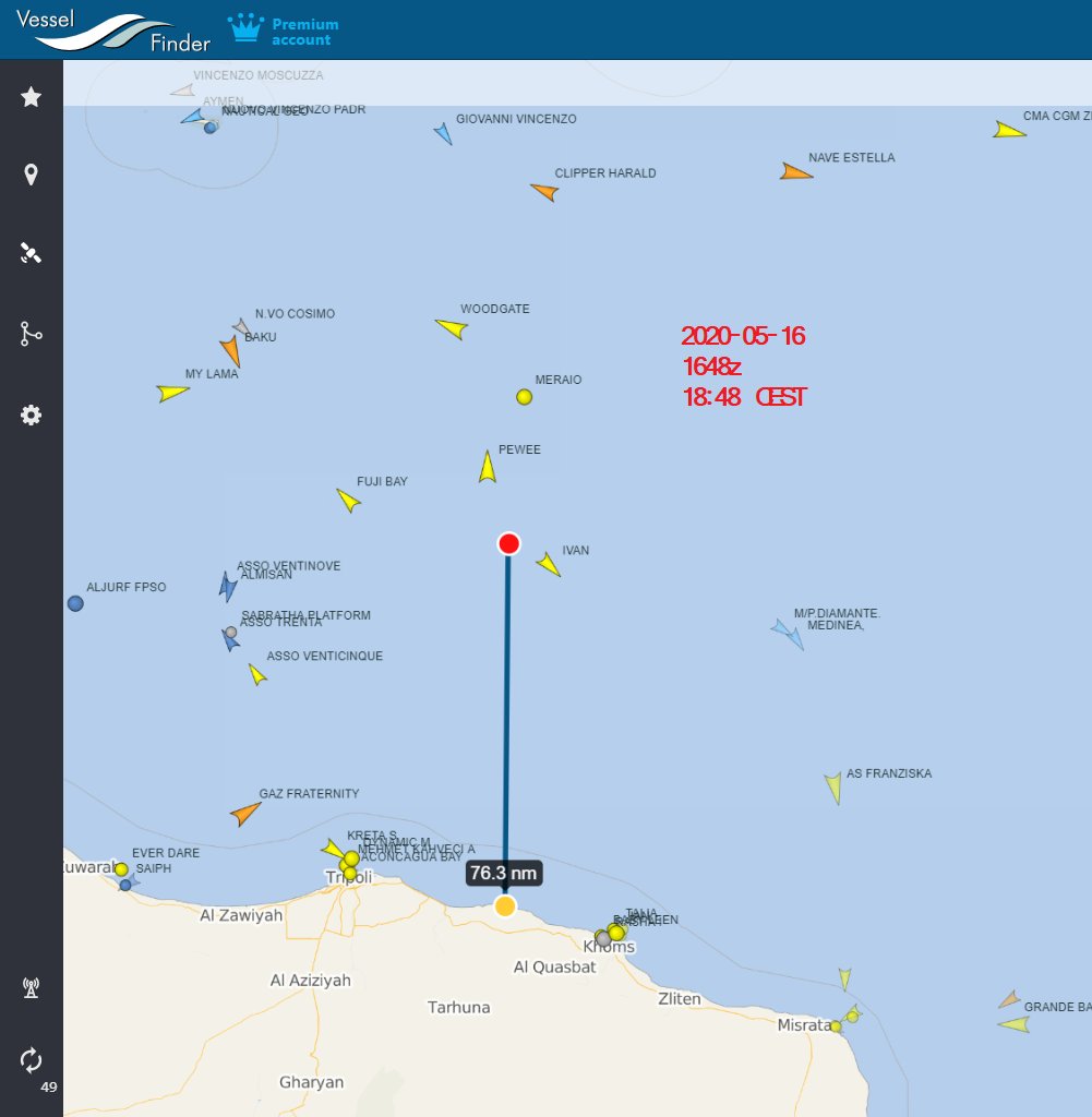 scandura's tweet photo. Today in area
๐ข
2020-05-16
1314z โฑ๏ธ 15:14 CEST
SAR busy
๐ AFM Armed Forces of Malta ๐ฒ๐น AW139 #AS1429 (AIS tracking โ๏ธ SAR 2281) is landed in Luqa after a mission over Maltese 'n Libyan SRR.
1203z ๐ until 75 nm N Garabulli (34 03N 013 50E)
#migrants #Libya #migranti #Libia https://t.co/kNSO28IEst