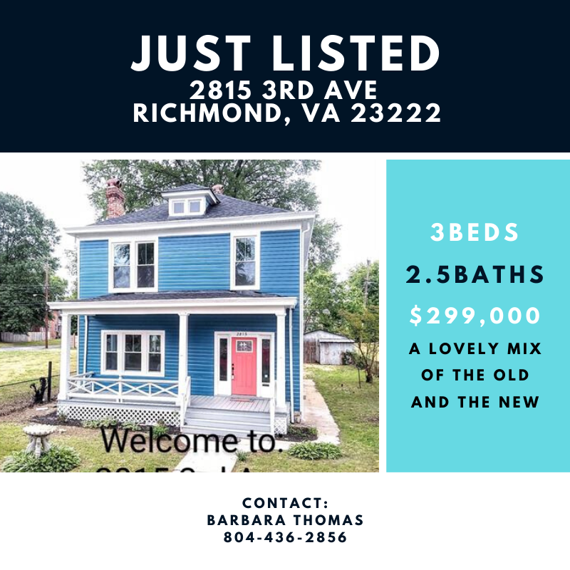 llc_liberty's tweet photo. JUST LISTED!
2815 3rd Ave, Richmond, VA 23222
3 Beds, 2.5 Baths
$299,000

Check our listing here:
https://t.co/YU2TxM0reF

A lovely mix of the old and the new, this home includes 4 fireplaces! All of the hardwood floors are original and have been refinished. https://t.co/QBPjtjAQ7t