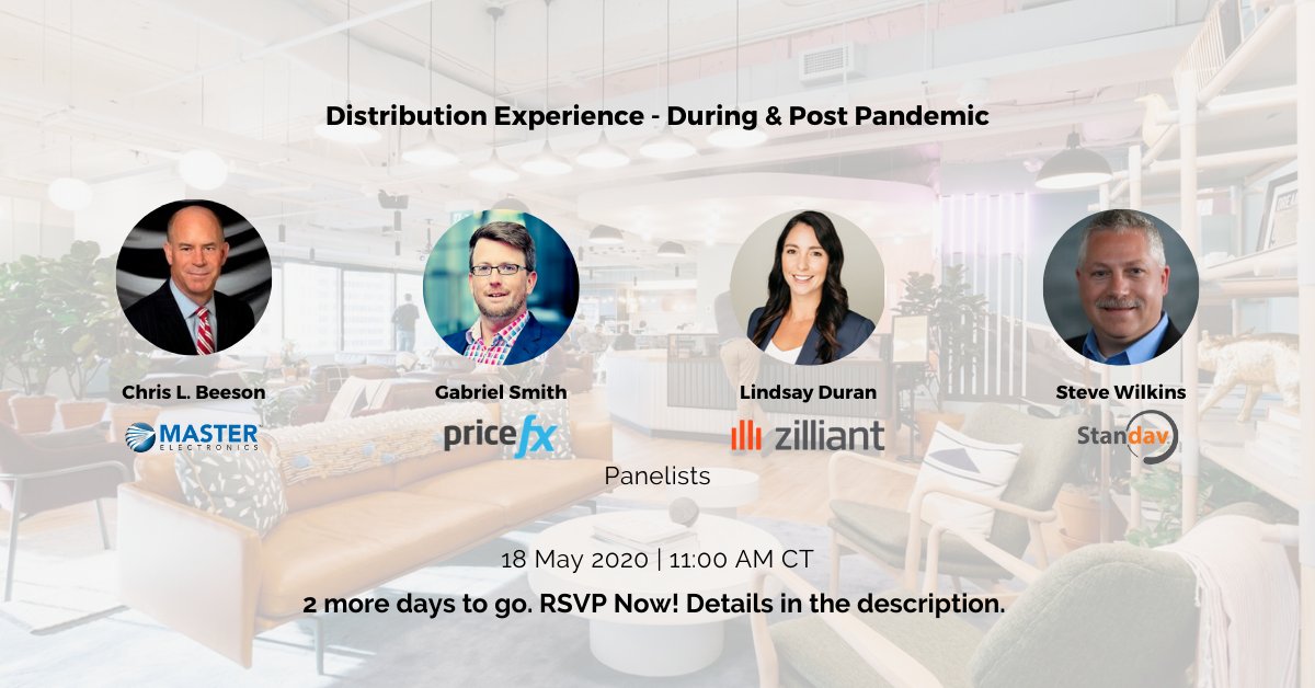 StandavCorp's tweet photo. Only 2 more days to go. Save yourself a spot now!
For more details and to RSVP Click here: https://t.co/mGklOCDtEG
#zilliant #masterelectronics #pricefx #standav #pricingwebinar https://t.co/TivfdEg0HN