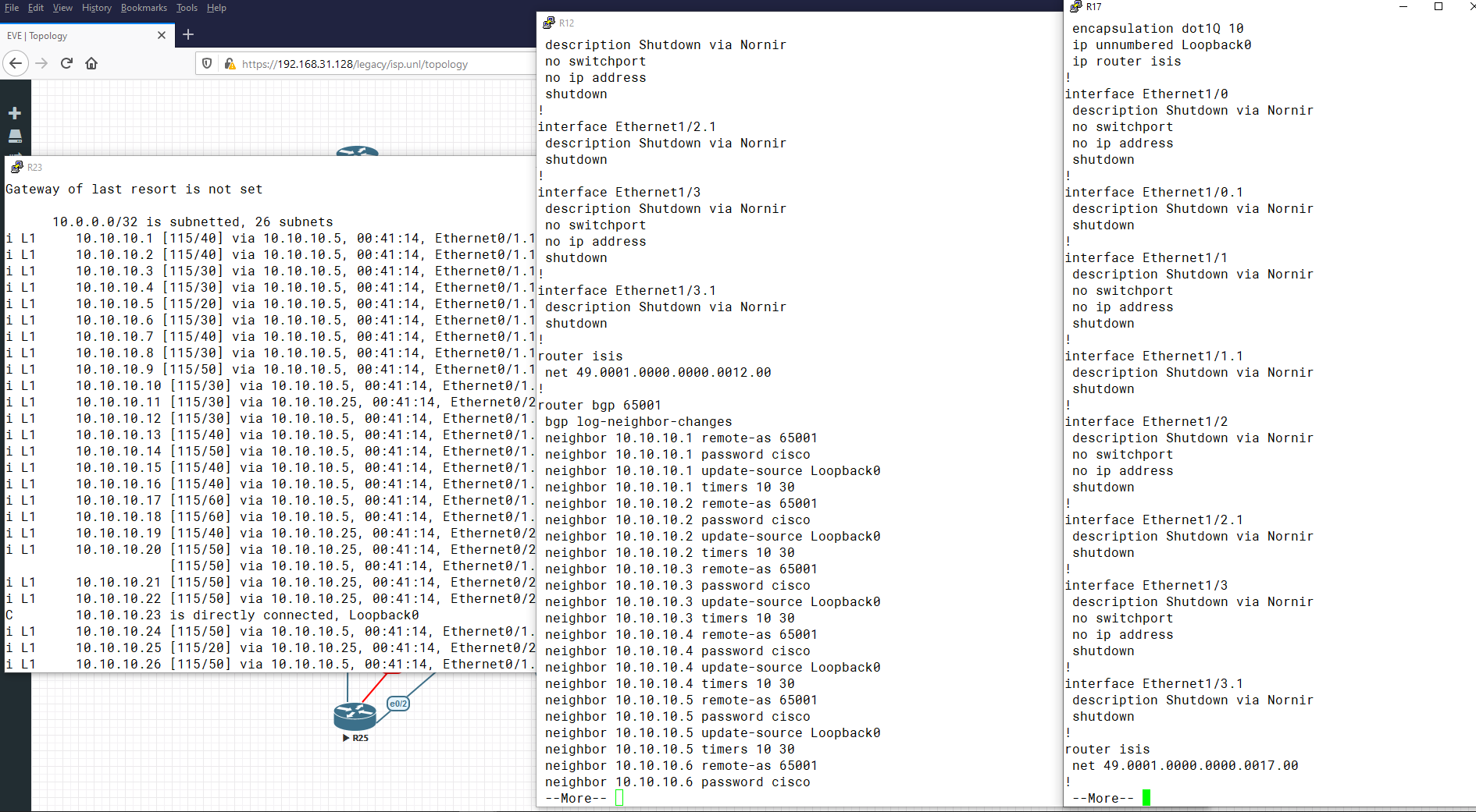 Ipvzero Modified My Ospf Bgp Script This Time The Igp Is Isis Ip Unnumbered Ran Over Subinterfaces Benefits Unlike The Ospf Version This Works On Regular Cisco Ios Then Deployed Ipvzero Modified My Ospf Bgp Script This Time The Igp Is Isis Ip Unnumbered Ran Over Subinterfaces Benefits Unlike The Ospf Version This Works On Regular Cisco Ios Then Deployed