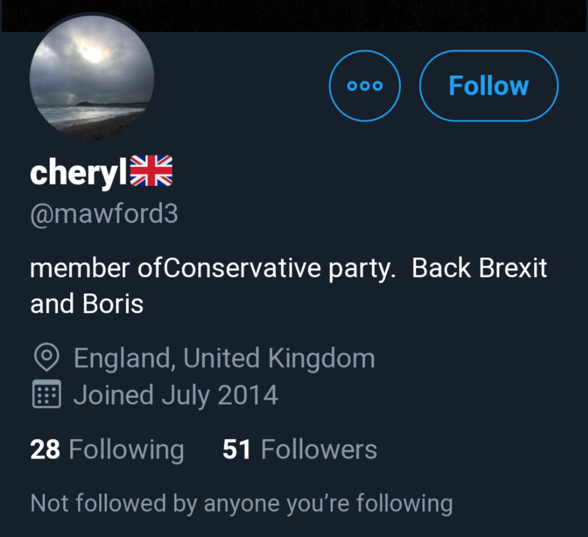 It's possible that Cheryl here is actually a teacher.Just a quite stupid one But search (from:@mawford3)there"s an XFactor tweet in 2014 then nowt until a couple of pro-Johnson tweets on the  #ITVdebate Nov 19then bursts into furious action Mar 20  https://mobile.twitter.com/search?q=(from%3A%40mawford3)%20&src=typed_query&f=live