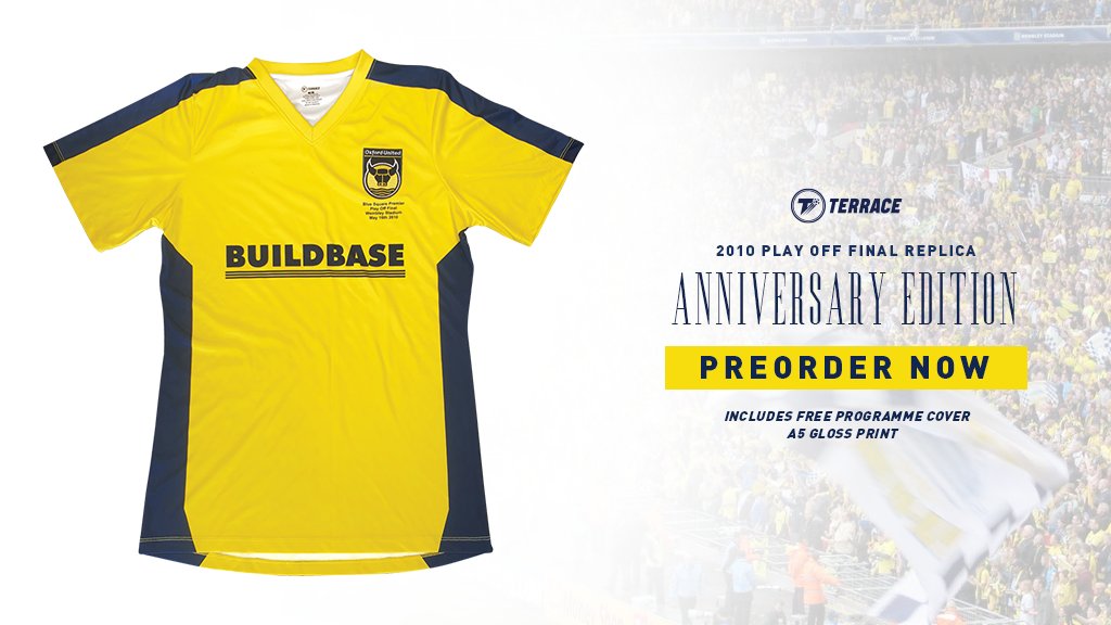 theterracestore's tweet image. Oxford fans! Retweet and tag a mate, for the chance to win a FREE 2010 anniversary replica shirt from theterracestore.com, released today!

Available to preorder now up to 5xl! #oufc
