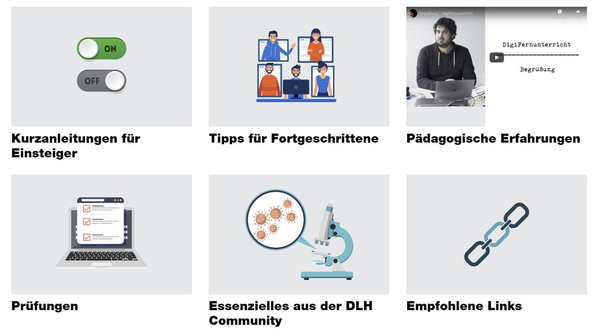 dlhsekII's tweet photo. Wir haben die Website für den #Fernunterricht SekII aktualisiert und erweitert, basierend auf wertvollen Inputs aus der @dlhsekII-Community.  Nebst Kurzanleitungen zu wichtigen Tools gibt es didaktische Erkenntnisse und Anregungen. https://t.co/UdMbgg8JJi https://t.co/BXvurQUjMe