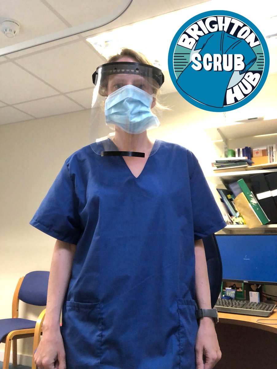 BrightonScrubs's tweet photo. GP Alex wearing Brighton #ScrubHub #Scrubs on her weekly care-home rounds.We are still getting daily orders from health-workers in need. 
 
Place an order: brightonscrubhub@gmail.com

Donate if you can: https://t.co/JEMS1xfaCY

#DressTheNHS #ToryLies https://t.co/OIVSwNRKQ6