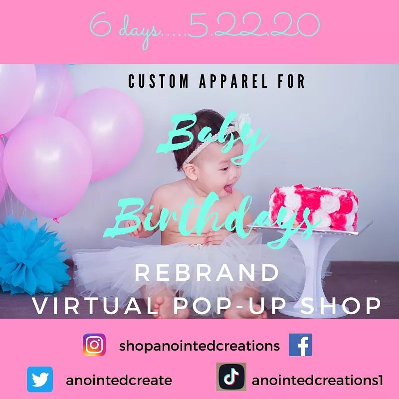anointedcreate's tweet photo. #6days #virtual #popup #shop #online #comingsoon #birthdays #birthday #infant #newborn #toddler #preteen #kids #babystyle #babyfashion #baby #babygirl #girls #boutiquebaby #boutiquegirl #girlsapparel #girlsfashion #anointedcreate https://t.co/hEKWoh4noY