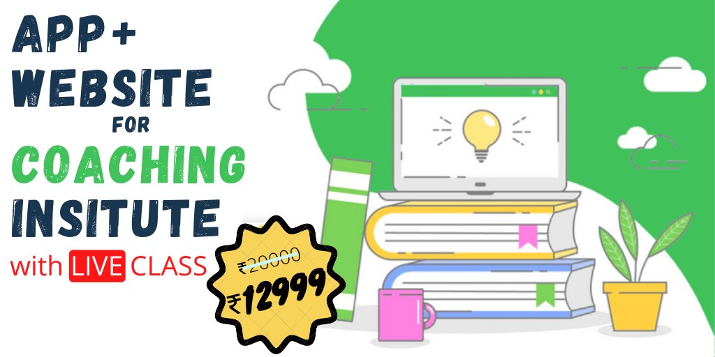 shop2app's tweet photo. #LockdownOffer_40%OFF
Get Website+App for Coaching Classes with LIVE class addon at just ₹12,999
Whatsapp us: +918305117236
#education #onlinelearning #elearning #coaching #jee #neet #upse #app #developer #Students #OnlineMarketing #Covid_19 https://t.co/9hDRR64Qtu