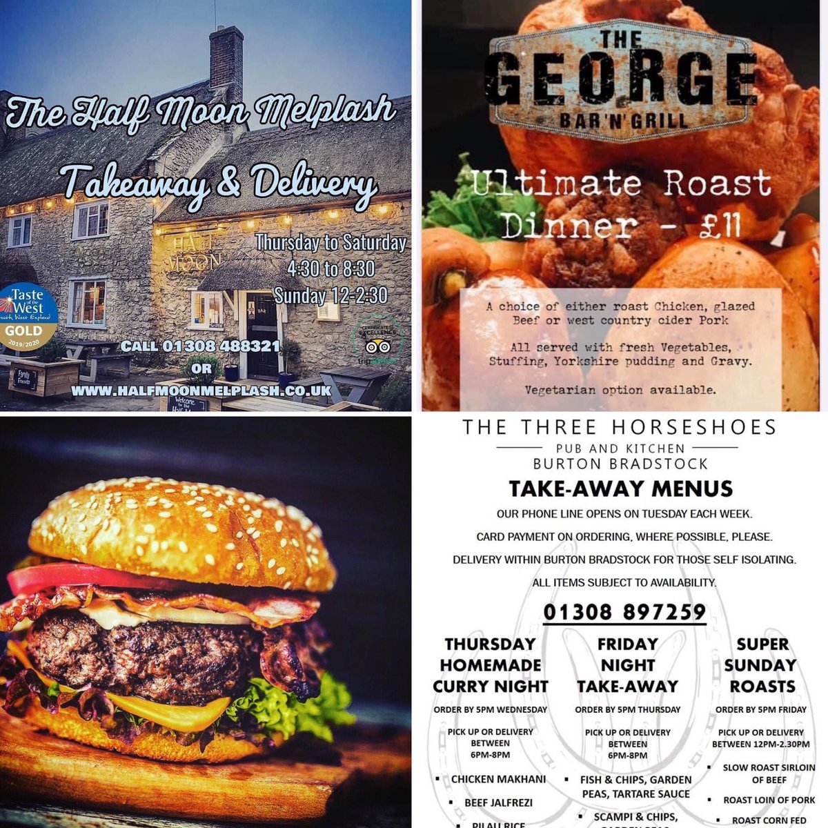 Some of the fantastic pubs/restos we supply are offering takeaway/delivery. Please support if you can! 🙌@HMelplash <a href="/TheGeorgegrill/">George bar n grill</a> <a href="/Thenewinncerne/">TheNewInnCerneAbbas</a> <a href="/The_Horseshoes/">The Three Horseshoes</a>