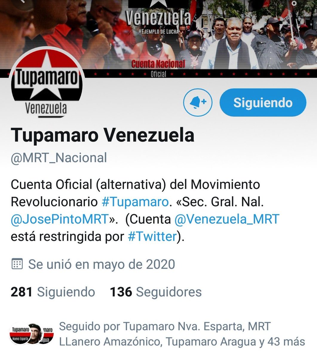 mangozurda's tweet photo. ACTIVOS !
NUEVA CUENTA DEL MOVIMIENTO REVOLUCIONARIO TUPAMARO, LA OTRA LA SUSPENDIERON
se puso de MODA cerrar, suspender y denunciar cuentas de organizaciones revolucionarias
@MRT_Nacional es la nueva cuenta de TUPAMARO
No compramos cuentas ni ALQUILAMOS INFLUENCERS
Somos reales https://t.co/1V1b0NKAWv