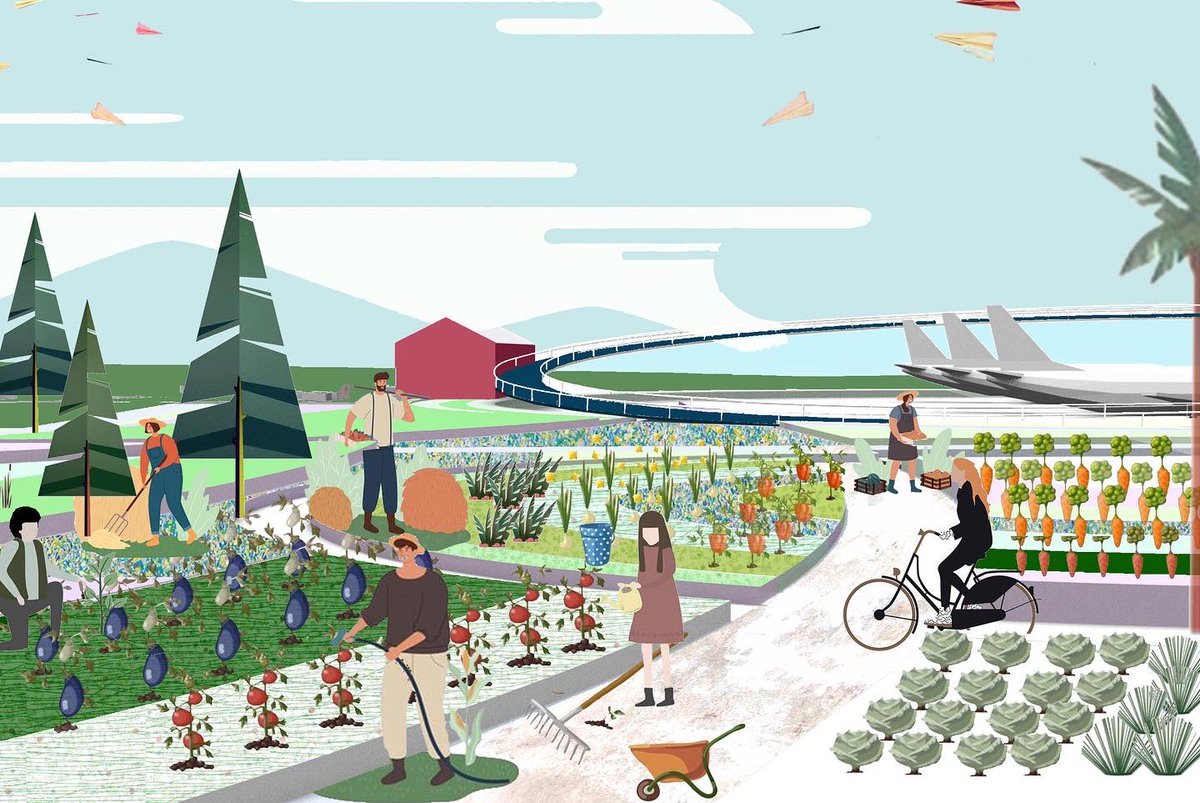 chrisreedstoss's tweet photo. #smopark #studio : #foodpark speculation on #foodproduction #foodprocessing #foodlandscapes in era of #climatechange on #airport site @giorgiodo #shitang . food and #social #gardens #airplaneplaza + #crop #yields #foodselfsufficiency
#landscapearchitecture @harvardgsd https://t.co/eKUYRkXFMS