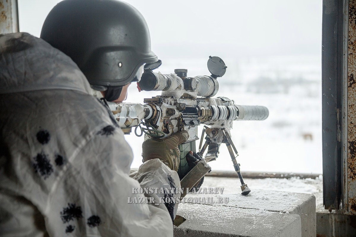 FSB Special Purpose Center officer with an H&K MR308 rifle. 12/Photo: Konstantin Lazarev https://t.me/ok_spn/5824 