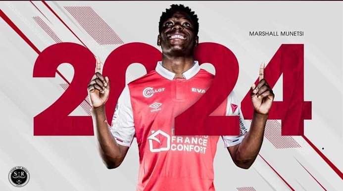 bhorafrika's tweet photo. Congratulations to Warriors midfielder @MarshallMunetsi who has extended his contract with French club  @StadeDeReims. The contract will run until 2024. https://t.co/ojnoyw0F9P