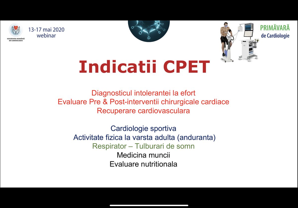 SRCCardio's tweet photo. RECUPERAREA CARDIOVASCULARĂ ÎN INSUFICIENŢA CARDIACĂ – UPDATE 2020
Moderatori: Dr.D. Gaiţă, Dr.F. Mitu ~ Dr.I. Kulcsar, Bucureşti; Dr.D. Zdrenghea, Cluj-Napoca~ Testarea cardiopulmonară la efort (CPET) @GaitaDan , Timişoara - Conferința de Primăvară 2020 #CNP #GL2020 #RoCardio https://t.co/OCyEl0Rsuk