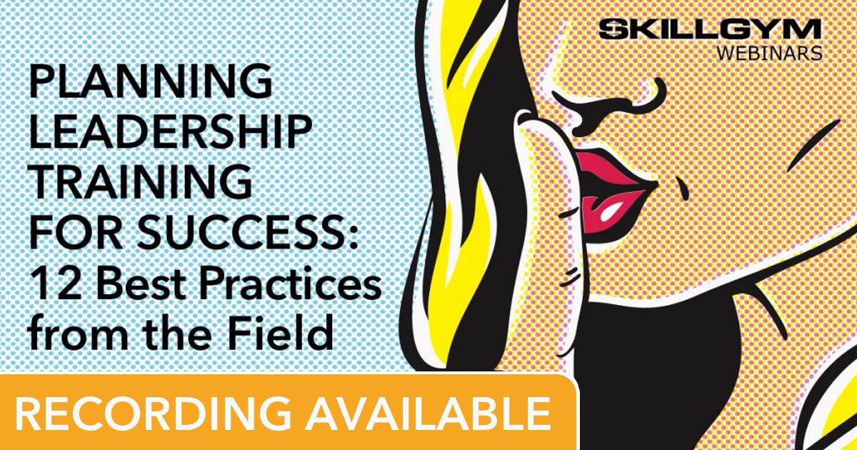 Skillgym's tweet photo. The recording of our webinar on how to Plan Leadership Training for Success is available. https://t.co/ymcHtqbc6c #SkillGym #criticalConversations #leadership #leadershipDevelopment #digitalRolePlay #planningLeadership #success https://t.co/bvWYUCiPIt