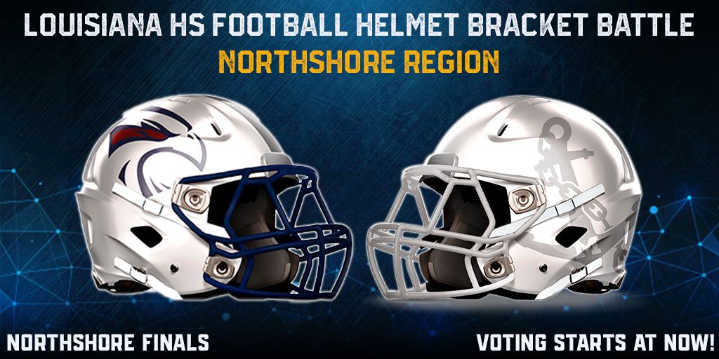 GeauxPrepsLA's tweet photo. 🚨LOUISIANA HS FOOTBALL HELMET BRACKET BATTLE🚨
Northshore Regional Championship
 
Archbishop Hannan Hawks vs. Mandeville Skippers

VOTE BELOW (24 HOUR TIME LIMIT!) https://t.co/nasztH3bUA