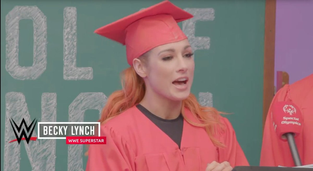 N_Ketter8's tweet photo. I did it, but @BeckyLynchWWE did it better 🐐🎊🎉🎊🎉 she also inspected me to be persistent and never give up! 💪🏻 #TheMan #TheGrad #ColllegeGrad https://t.co/q9Evz6WRYs