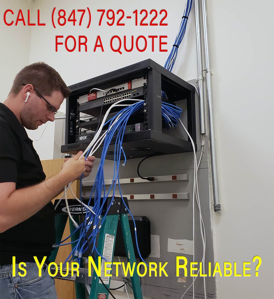 techvoo's tweet photo. We are your trusted experts serving the Chicago Metro area. We offer the quality and expert cabling installations for all your commercial and business wiring needs. Call (847) 792-1222 or visit https://t.co/TmpKgNOp5Q.

• Business IT network services
• Cat5, Cat6, and CAT7 https://t.co/j52arTD9sO