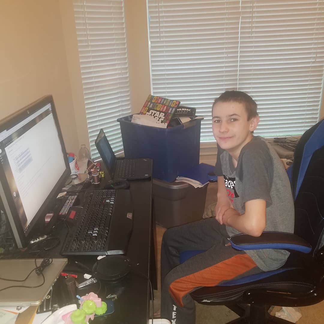 rawbcj's tweet image. Devan's about to start his Academic Pentathlon. Thanks for helping me with another last minute shirt Sarah. #strackchamps @strackintermediate @StrackKISD