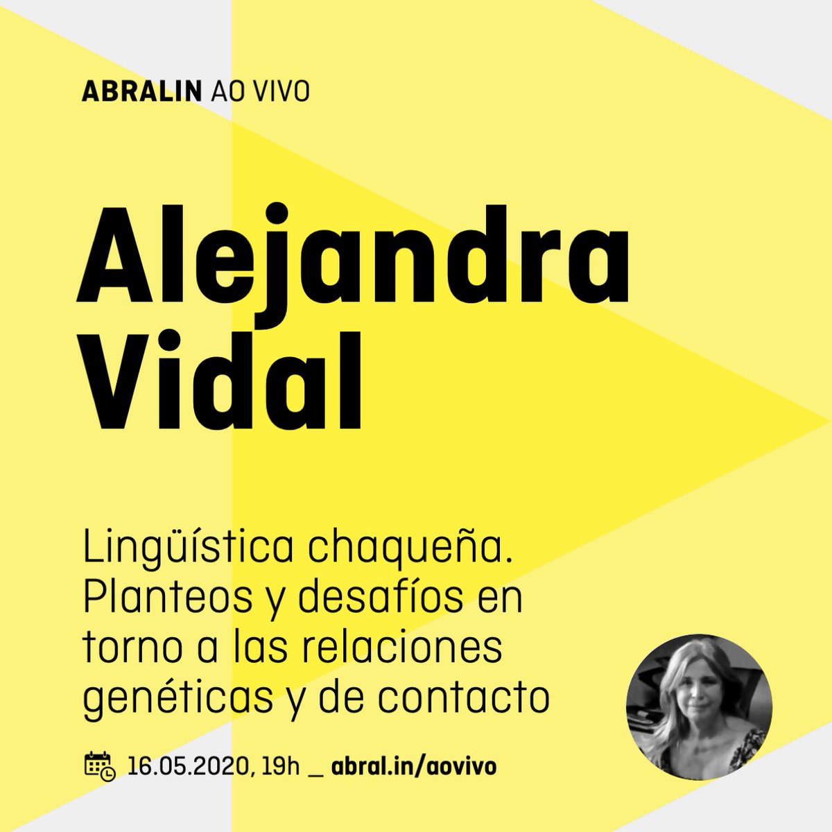 SAELinguisticos's tweet photo. Hoy a las 19 hs. la Dra. Alejandra Vidal brindará una conferencia en el encuentro virtual #Abralinaovivo. El tema: «Lingüística chaqueña. Planteos y desafíos en torno a las relaciones genética y de contacto». Pueden verla por streaming en: https://t.co/1qSXRkC7CA https://t.co/Nqvrf8o53y
