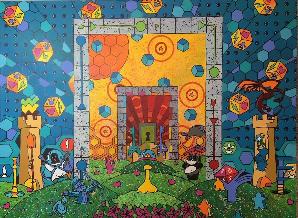 IanBode4's tweet photo. Board gaming commission for @lauracooperwv with all of the faves in it. #passengersideart #sorryboardgame #monopolygame #cluegame #kingoftokyo #takenoko #seasonsgame #terraformingmarsboardgame #popomatic #camelup #meeples #dungeonsanddragons #bard #smaug https://t.co/gdNUw3oJbw https://t.co/wmNc0oHsvL