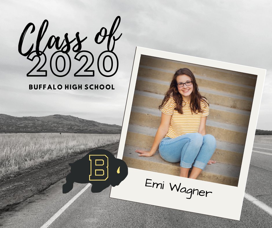 BisonBhs's tweet photo. Buffalo High School Class of 2020 Senior Spotlight: Emi Wagner #BHSBisonPride https://t.co/sbEUoQtCWq