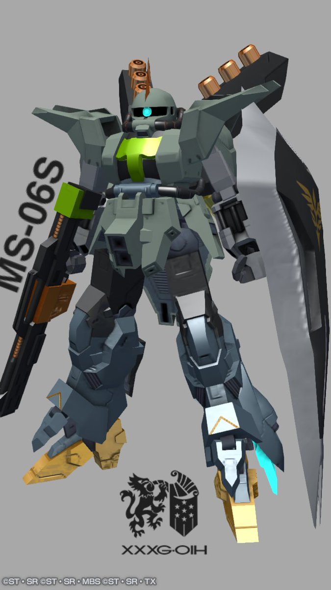 Crossingparadox's tweet photo. 作品名:MS-06SC
作者名:ASTEroid

ID : JFGP4LQVE
#最強強靭無敵の俺ガン
#ガンダムブレイカーモバイル　#ガンブレ https://t.co/ooZK4oAxxK