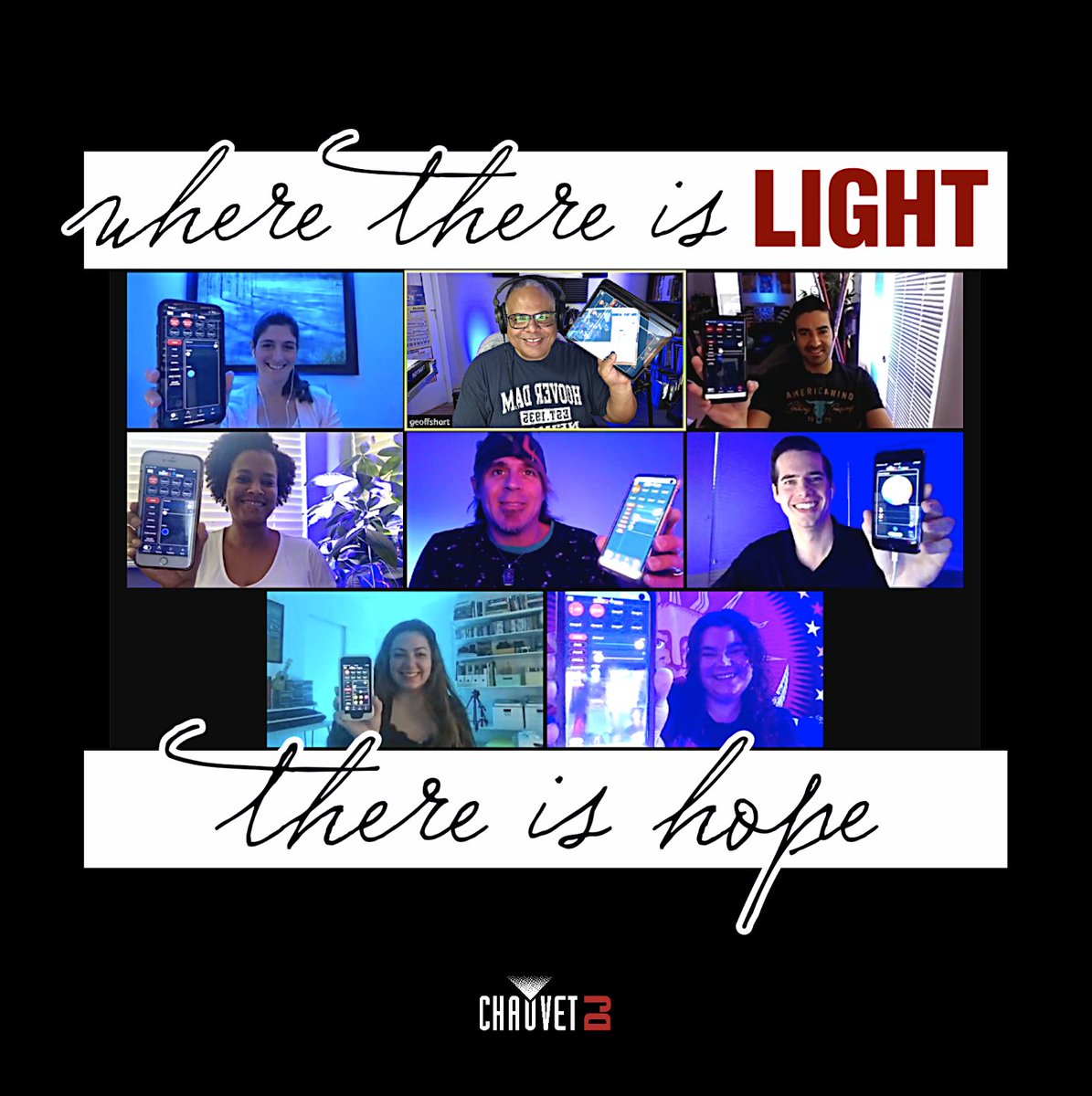 ChauvetDJ's tweet photo. The CHAUVET DJ crew gets their #BTAir on while working from home and live streaming from home!
#StayHome
#StayStrong
#LightEasier
#Bluetooth
#LearnLighting
https://t.co/qgYGq7Yml7 https://t.co/O5cnupO3nk