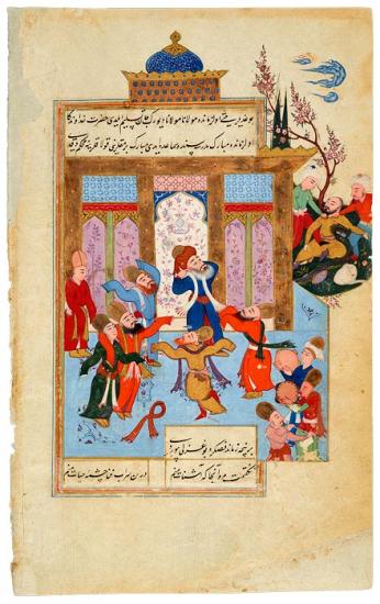 Participating in Samā˓, Rūmī Stops His Ears Against the Cries of the Seljuq Sultan Rukn Al-Dīn QlichThe Seljuq sultan Rukn al-Dīn Qilich Arslan IV chose a questionable spiritual guide over Rūmī. Some days later he is strangled by some of his emirs. At the moment of the...