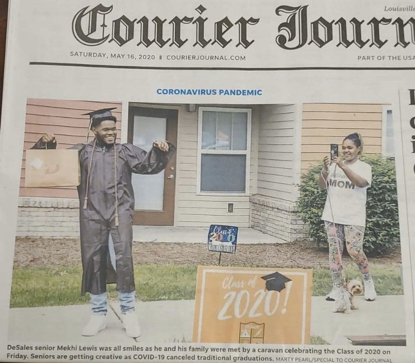MekhiLewis48's tweet photo. Pops never got the opportunity to make the news for positive things like football or graduating, now he lives through me 🧡🤝 #itsourworld https://t.co/bxYo8Z07t6