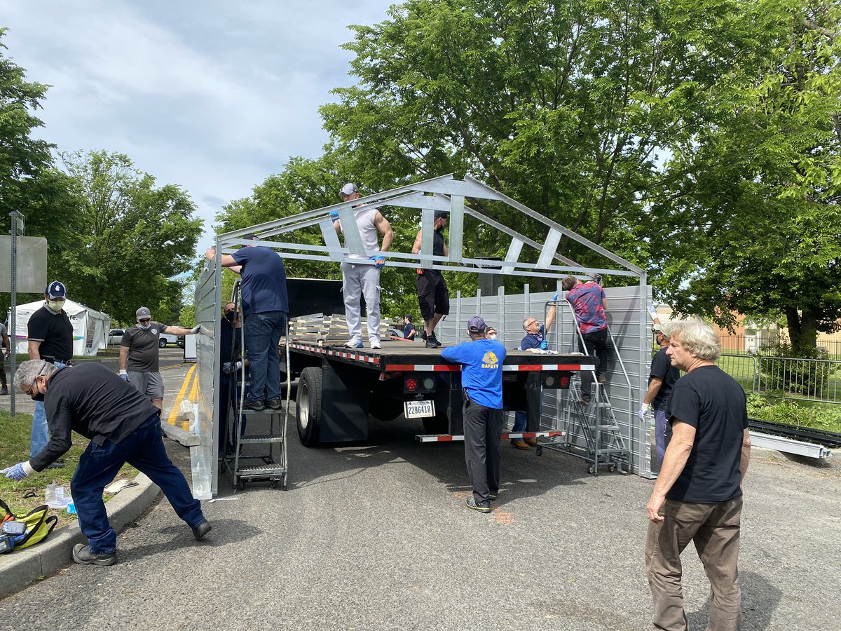 The Aluminum Shapes team is back at it putting up another testing shelter for <a href="/camdencountynj/">Camden County</a> <a href="/LouisCappelliJr/">Louis Cappelli Jr</a>