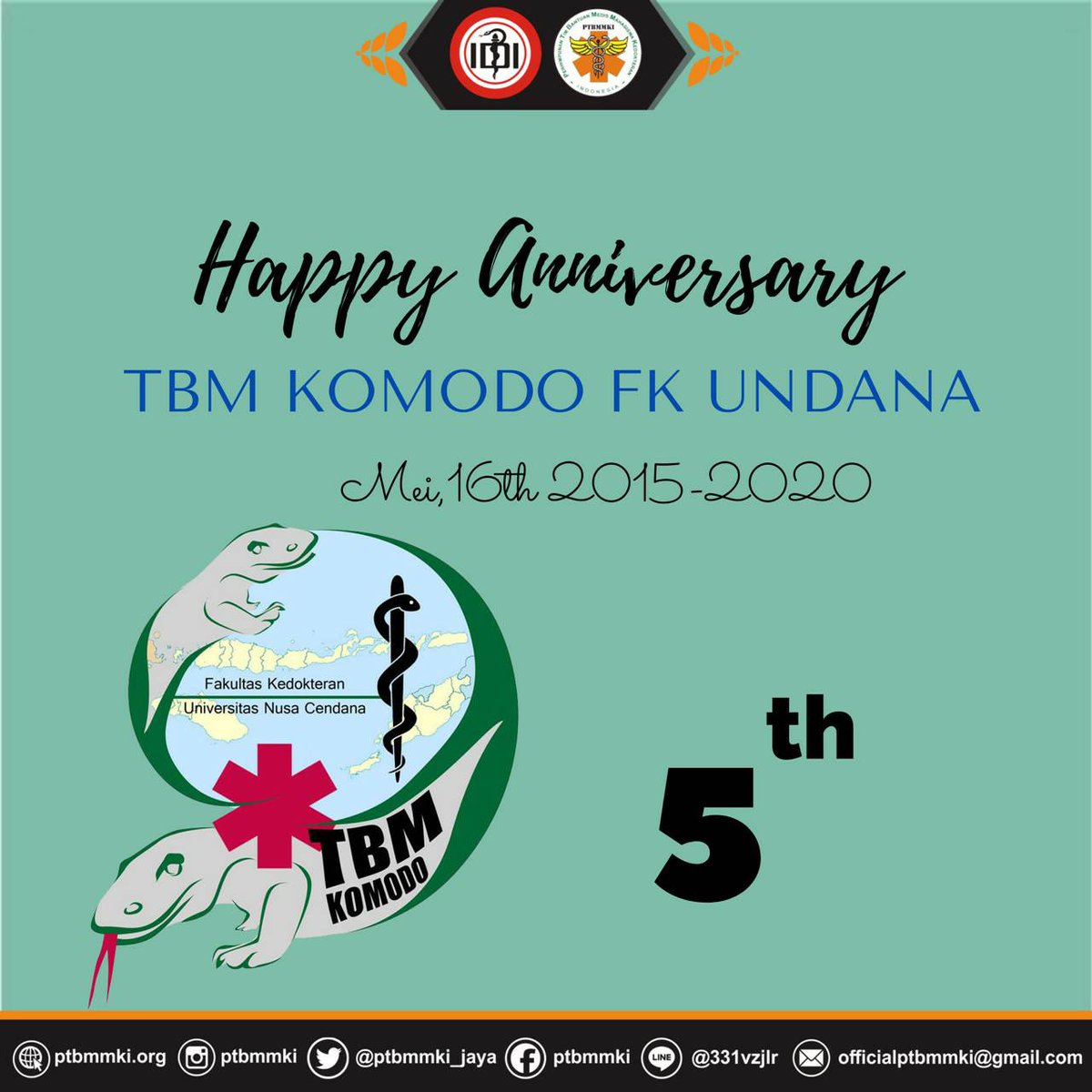 PTBMMKI_Jaya's tweet photo. Salam Persaudaraan!! 
.
PTBMMKI mengucapkan selamat ulang tahun kepada TBM KOMODO FK UNDANA semoga semakin jaya!
.
Dengan Persaudaraan
Demi Kemanusiaan
Jayalah PTBMMKI! https://t.co/7phMzlEpcX