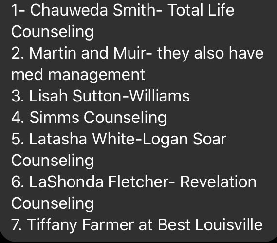 counselorbaerey's tweet photo. Here are some names I got from a colleague. Hope this helps! https://t.co/ItF9xr3rMY
