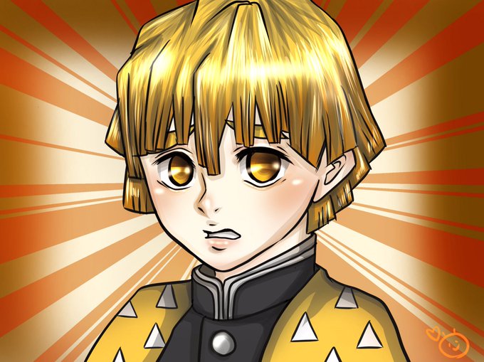 しまさん。さんがTwitterに投稿した我妻善逸(鬼滅の刃)のイラスト。