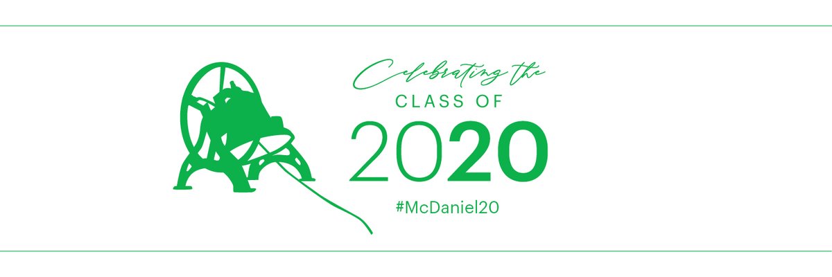 McDanielCollege's tweet photo. Next week is Senior Week! 🎉 
Help us cheer on the Class of 2020 by sharing photos or messages on social media using #McDaniel20 throughout the week, and update your profile and cover photos with these downloadable graphics: https://t.co/zZWQpTadEY https://t.co/Tzvy90Sf82