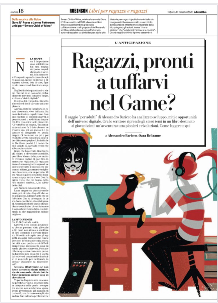 marisandralizzi's tweet photo. Bellissima idea! Grande @bariccoale @ScuolaHolden The Game libro per ragazzi @FG_Fondazione @etombesi @mobydick1978 @Robinson_Rep @feltrinellied @adofrediani ne parleremo su #binario9trequartiyoung https://t.co/wVNBDrtcuY