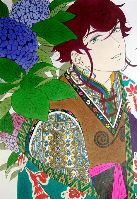 線画の時点で立体にできればバケツ塗りでもちゃんと立体!
ふと思ったけど緑多いな 