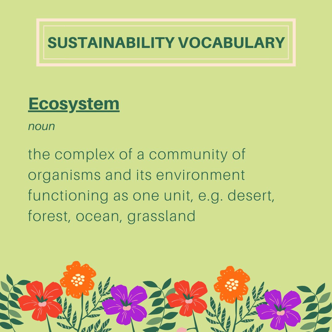freshtableware's tweet image. In the last two months, pollution has certainly reduced but not all the environmental consequences of the crisis have been positive. The maintenance and monitoring of natural ecosystems have been temporarily halted.
#Ecosystem #SustainabilityDictionary #SustainabilityVocabulary